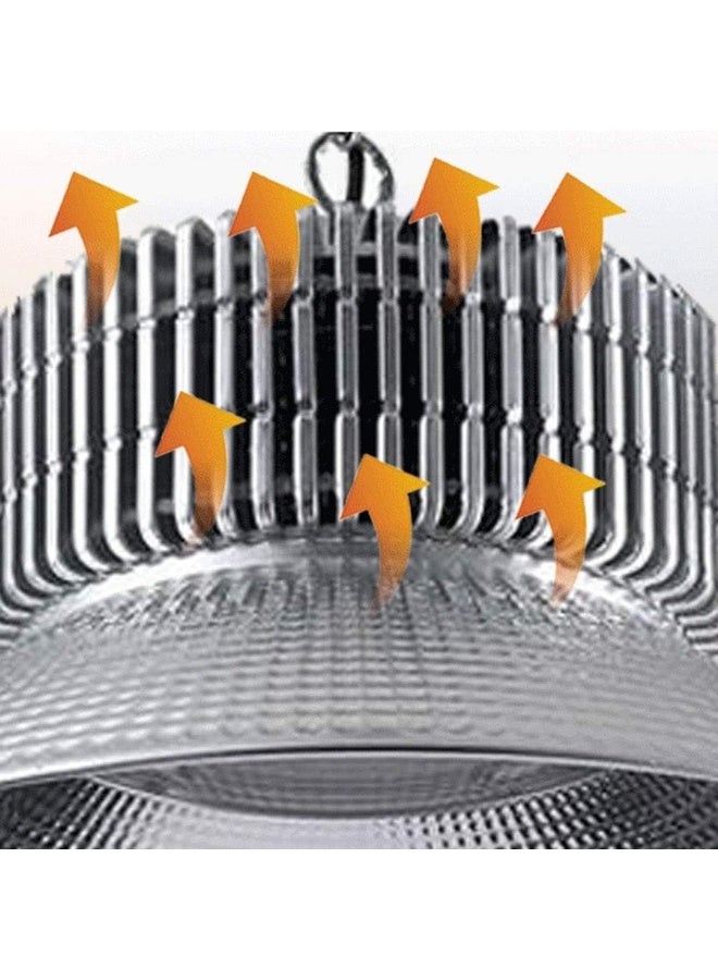 المفتاحة مصباح LED سفلي فضي، مصباح LED UFO عالي الإضاءة، قابل للتعتيم، فائق النحافة، مصباح جراج، عدسة، غطاء زاوية الشعاع، مصباح صناعي، وحدة إضاءة للمناطق التجارية، ورشة عمل، مصنع، قاعة، مستودع، منطقة متجر - Image 4